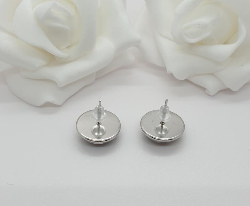 Ohrstecker Blume rosa-flieder